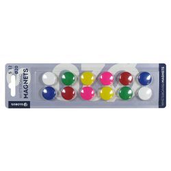 Lot d'aimants colorés 20 mm 12 pièces