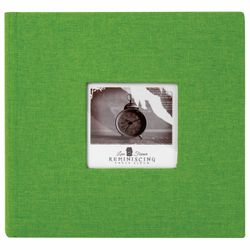 Photo album BRAUBERG "Lime" for 200 photos 10x15 cm, fabric, green