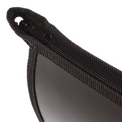 Pasta zip com alças PIFAGOR, A4, plástico, zíper superior, preto sólido