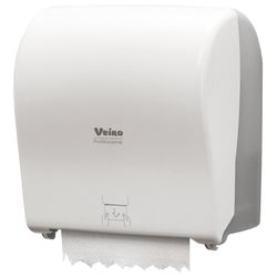 VEIRO Prof / Dispenser "Pod2" mechanical white for towels in rolls (H1), automatic sheet cutting