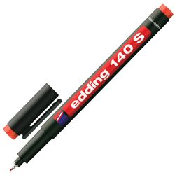 Marcador permanente para qualquer superfície lisa EDDING 140, VERMELHO, 0,3 mm, ponta de metal
