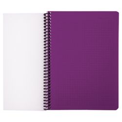 BRAUBERG / Carnet A5, 80 feuilles, "Metropolis", spirale plastique, cage, couverture plastique, VIOLET / 12 pcs.