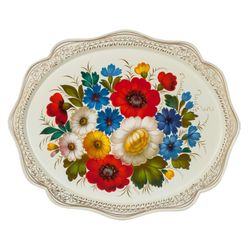 Жостово / Articulated Zhostovo tray 38x30 cm