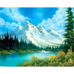 Опт-картина / Malen nach Zahlen 40x50 See in den Bergen