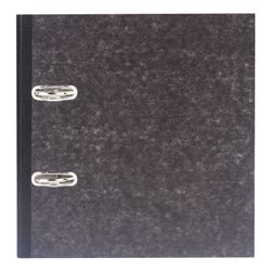 Mappenregister KLEINFORMAT (148x210 mm), А5, 70 mm, VERTIKAL, Marmorbelag, PVC, schwarz, BRAUBERG