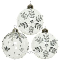 Kaemingk / Set of glass balls Cristalline 8 cm, 3 pcs
