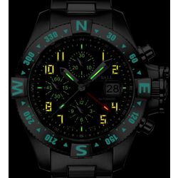 BALL / Швейцарские механические титановые наручные часы Engineer Hydrocarbon DC3036C-SA-BK с хронографом