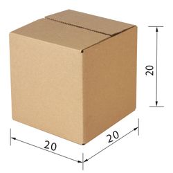 FEFCO / Corrugated box, 200 x 200 x 200 mm, grade T24, profile B, 0201 / GOST, version A