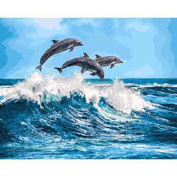 Опт-картина / Sayılarla boyama 40x50 Bir dalganın tepesinde