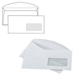 The envelope C65 (114х229 mm), right window, glue, SET of 1000 PCs., valve machine, inner sealing