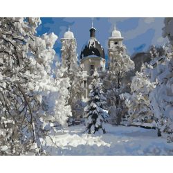 Опт-картина / Pittura con i numeri 40x50 Winter Cathedral
