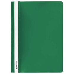 Plástico aglutinante BRAUBERG, A4, 130/180 mícrons, verde
