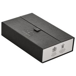 Fountain pen PARKER "Duofold Centennial Big Red Classic Vintage CT", building red, palladium details, black