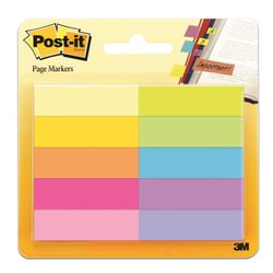 Bookmark adhesive POST-IT, paper, 12.7 mm, 10 colors x 50 PCs.