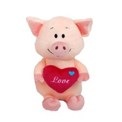 Играем вместе / Let's play together / Soft toy "Pig with a heart"