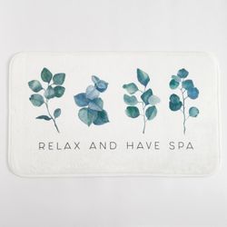 Этель / Ethel / Bath mat "Eucalyptus", 80x50 cm, velor