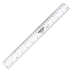 Ruler plastic 30 cm, FISMA, transparent, Euro slot