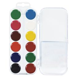 Acquerelli UNLANDIA "YOUNG WIZARD" miele, 12 colori, CLASSIC, plastica