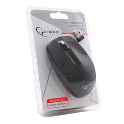 GEMBIRD / Wireless optical mouse MUSW-207, 1000 dpi, 3 buttons + 1 wheel, black