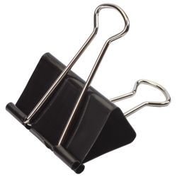 The holders BRAUBERG large SET 12 pieces, 51 mm, 230 sheets, black, cardboard box