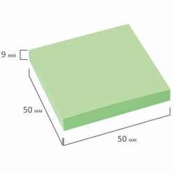 STAFF / Self-adhesive block (stickers), 50x50 mm, 100 sheets, green