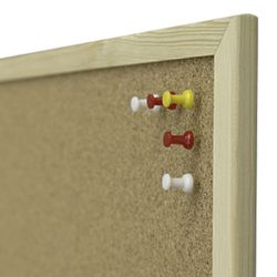 Cork Board for announcements (100x200 cm), brown frame made of MDF, OFFICE, "2x3" (Poland)