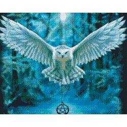 Опт-картина / Khảm kim cương, 40x50, kim cương giả Owl