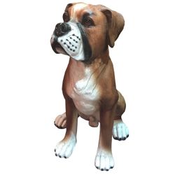 Ремеко / Decorative garden figure "Boxer puppy (hanging ears)" L25W19H32 cm