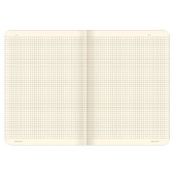 BRAUBERG / Notebook 48 y. checkered cover textured leatherette, stitching, A5 (147x210mm), GRAY, SKY / 10 pcs.