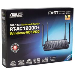 ASUS / Router RT-AC1200, USB2.0, 5x100 Mbps, Wi-Fi 2.4 + 5 GHz 802.11ac, 300 + 867 Mb