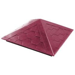 The cap on the fence post 1,5x1,5 brick "shingles" 390х390х43