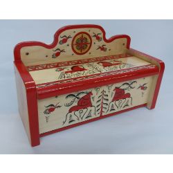 Беломорские узоры / Casket wooden "Mezenskaya Rospis" 19 cm