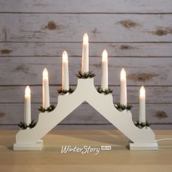 Kaemingk / Slide lamp Christian 40 * 30 cm white, 7 electric candles discounted