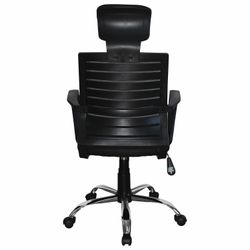 Armchair BRABIX "Victory MG-016", headrest, chrome, black