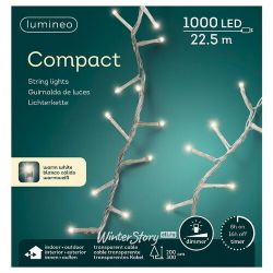 Kaemingk / LED dizisi Lumineo Snake 22,5 m, 1000 sıcak beyaz LED lambalar, şeffaf PVC, dimmer, zamanlayıcı, IP44