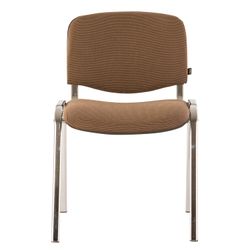 BRABIX STAFF and visitors chair "Iso CF-001", chrome frame, brown fabric