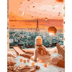 Опт-картина / Painting by numbers 40x50 Paper lanterns