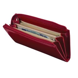 Purse women's BEFLER "Lizard", 190х105 mm, genuine leather, zipper, embossed, red