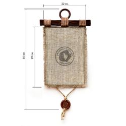 Универсальный свиток / Universal scroll / Wall calendar "2021 Let happiness come" with a pendant made of sealing wax, A4 format vertical