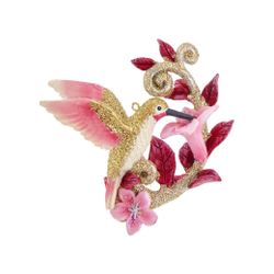 Kurts Adler / Arbre de Noël jouet "Colibri sur une brindille dorée", 9,5 cm