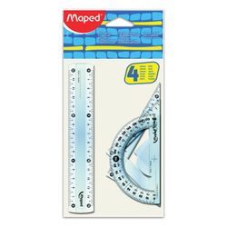 Set drawing small MAPED "Start" (line 15 cm, 2 triangles, protractor), Euro slot