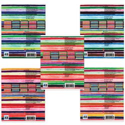 Альт / Notebook A5, 48 sh., Staple, cage, glossy varnish, "STRIPES" / 10 pcs.