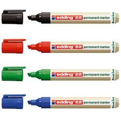 EDDING / 包边/永久性记号笔,EcoLine,斜角笔尖,1.5-5 毫米红色