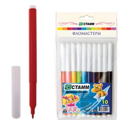 Markers STAMM "Fun toys", 10 colors, vented cap, Euro slot