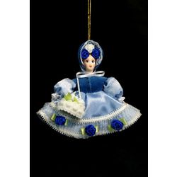 Потешный промысел / Souvenir porcelain pendant doll "Flower girl"