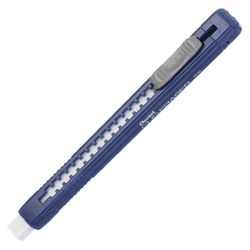 Eraser PENTEL (Japan) "Clic Eraser", 117х12х15 mm, white, extendable, PVC, blue holder