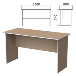 Budget table, 1360 x600 x740 mm, nut Ontario