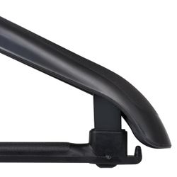 Shoulder hanger, size 46-48, plastic, anatomical, crossbar, strap hooks, black