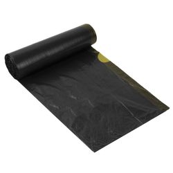 ОФИСМАГ / Garbage bags 60 l, ties, black, 20 pcs per roll, HDPE, 15 microns, 60x70 cm (± 5%), durable