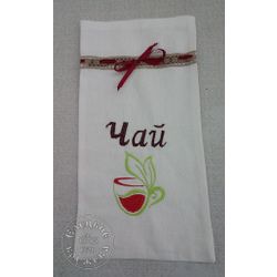 Елецкие кружева / Yelets lace / Bag "Tea" white
